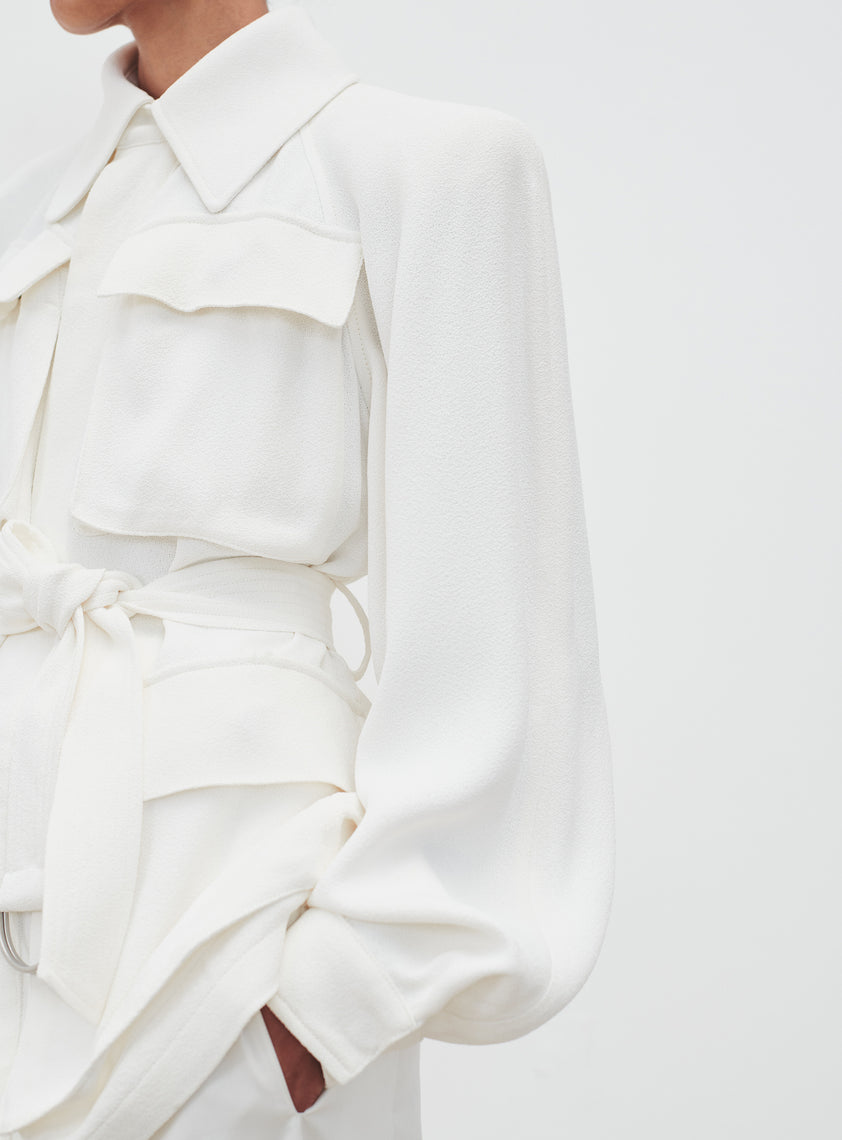Crepe Safari Jacket